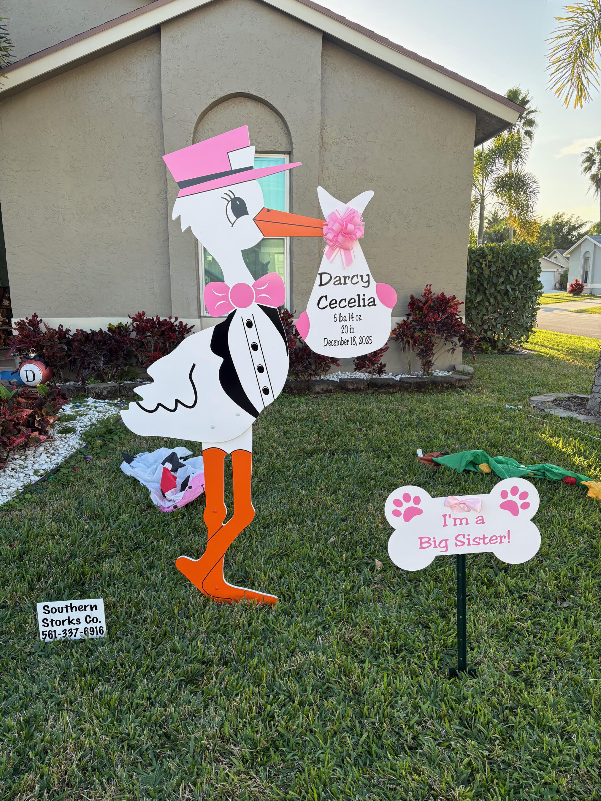 Baby Annoumcement Lawn Sign in Boynton Beach, FL
