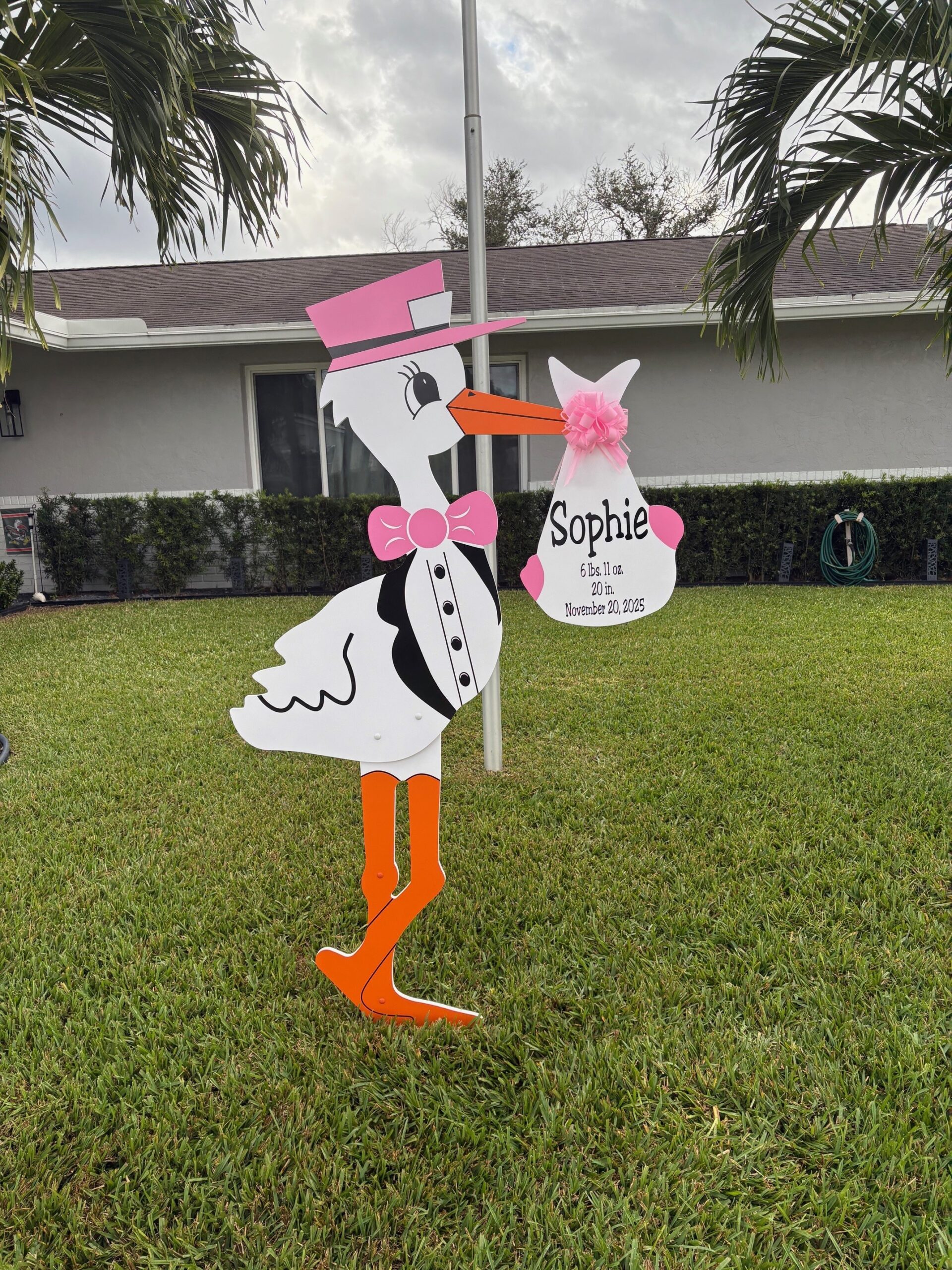 New Baby Stork Sign In Royal Palm Beach, FL
