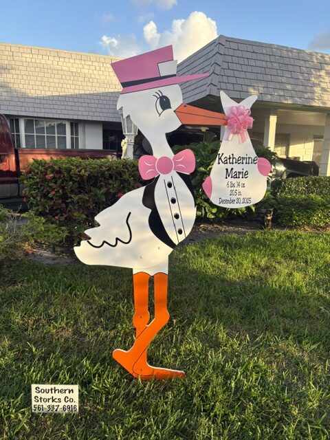 Birth Announcement Stork in Wellington, FL