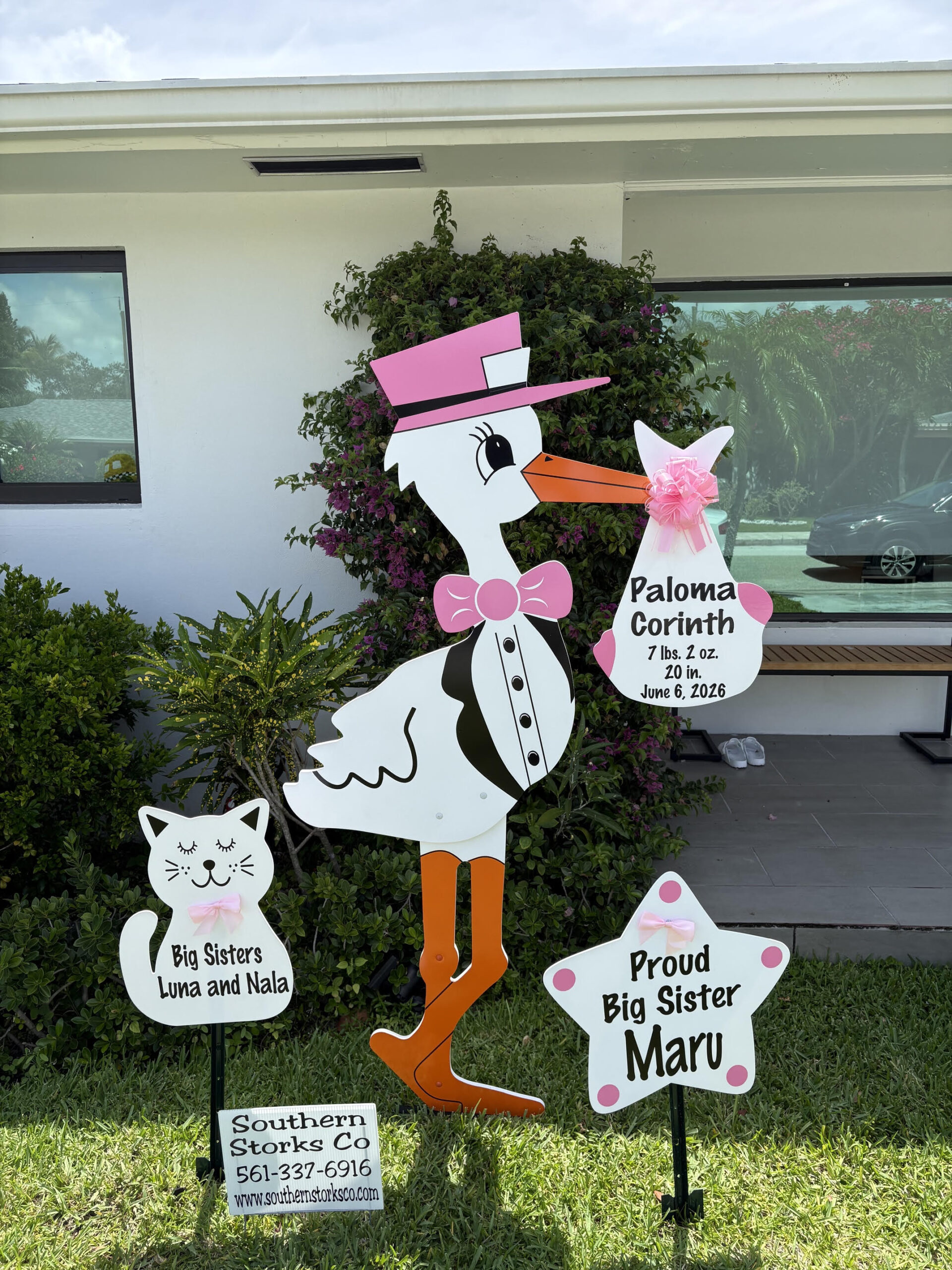 Welcome Home Baby Yard Sign In Lake Worth, FL